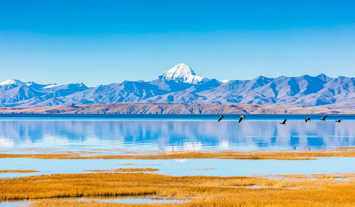 チベット　 マナサロワール湖　カイラス山